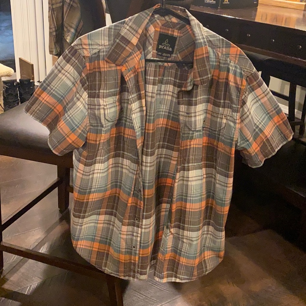 Men's Large Prana SS button up